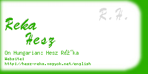 reka hesz business card